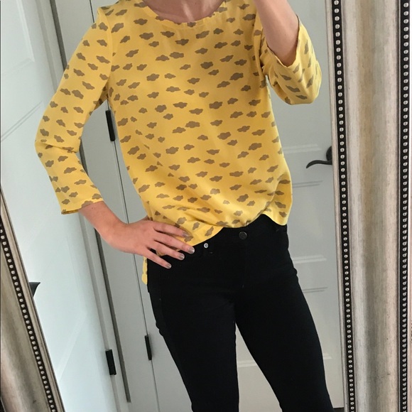 Anthropologie Tops - Anthropologie Maeve Yellow Cloud Blouse | 4